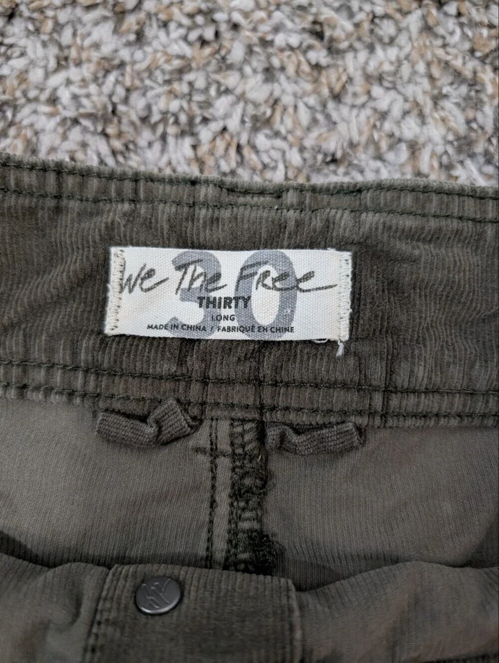 We the Free Button-Front Corduroy Mini Skirt